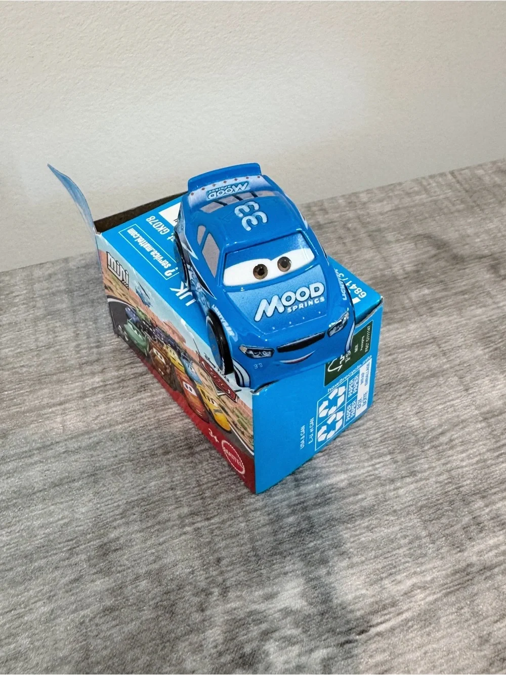 Disney Pixar Cars Mini Racer Dud Throttleman Mood Springs Box 42 New With Box